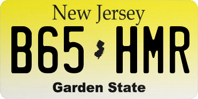 NJ license plate B65HMR
