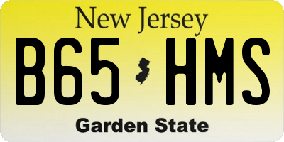 NJ license plate B65HMS