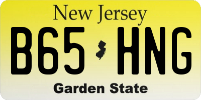NJ license plate B65HNG