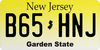 NJ license plate B65HNJ