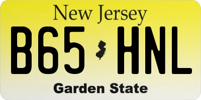 NJ license plate B65HNL