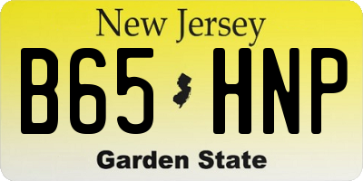 NJ license plate B65HNP