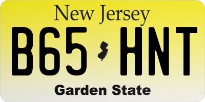 NJ license plate B65HNT