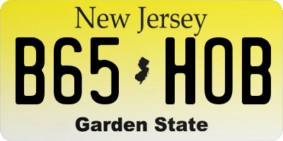 NJ license plate B65HOB