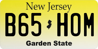 NJ license plate B65HOM