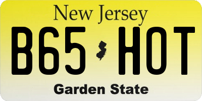 NJ license plate B65HOT