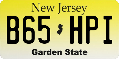 NJ license plate B65HPI