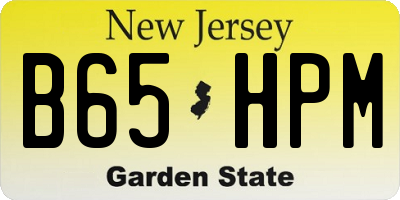 NJ license plate B65HPM