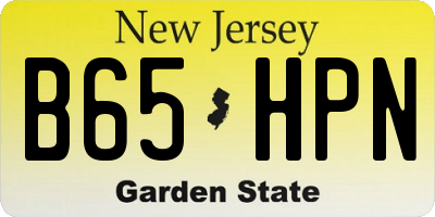 NJ license plate B65HPN