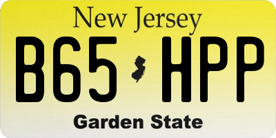 NJ license plate B65HPP
