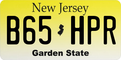 NJ license plate B65HPR