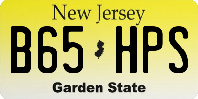 NJ license plate B65HPS