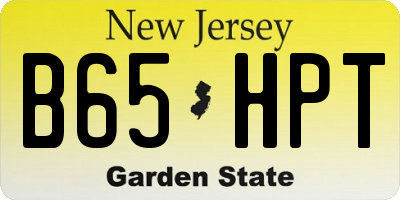 NJ license plate B65HPT