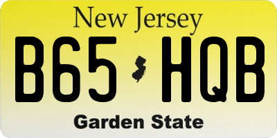 NJ license plate B65HQB