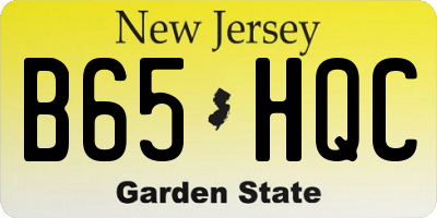NJ license plate B65HQC