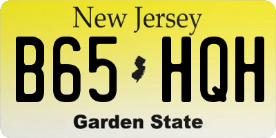 NJ license plate B65HQH