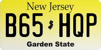 NJ license plate B65HQP