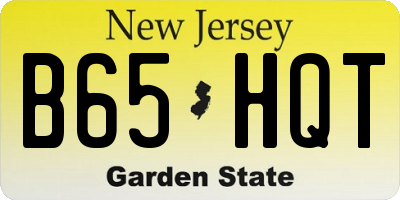 NJ license plate B65HQT