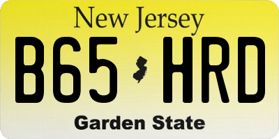 NJ license plate B65HRD