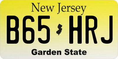 NJ license plate B65HRJ