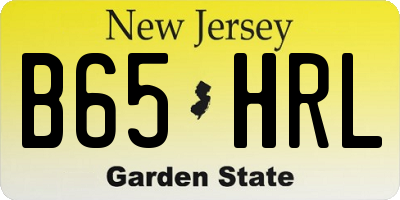 NJ license plate B65HRL