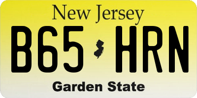 NJ license plate B65HRN