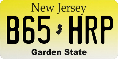 NJ license plate B65HRP