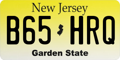 NJ license plate B65HRQ