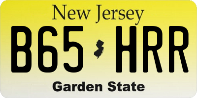 NJ license plate B65HRR