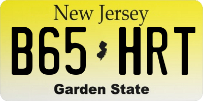 NJ license plate B65HRT