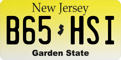 NJ license plate B65HSI
