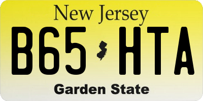 NJ license plate B65HTA