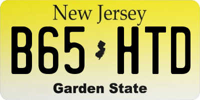 NJ license plate B65HTD