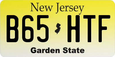 NJ license plate B65HTF