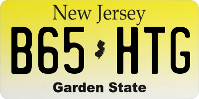 NJ license plate B65HTG