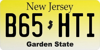 NJ license plate B65HTI