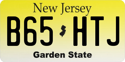 NJ license plate B65HTJ