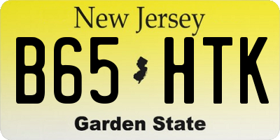 NJ license plate B65HTK
