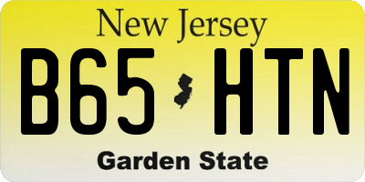 NJ license plate B65HTN