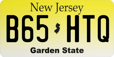 NJ license plate B65HTQ