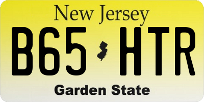 NJ license plate B65HTR
