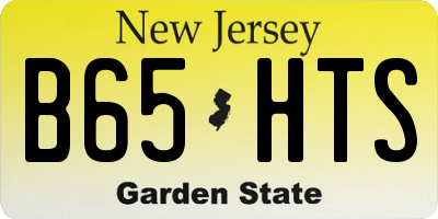 NJ license plate B65HTS