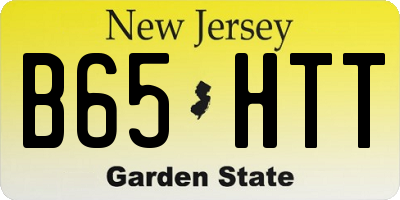 NJ license plate B65HTT