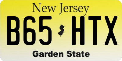 NJ license plate B65HTX