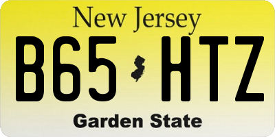 NJ license plate B65HTZ