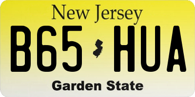 NJ license plate B65HUA