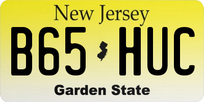 NJ license plate B65HUC
