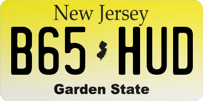NJ license plate B65HUD