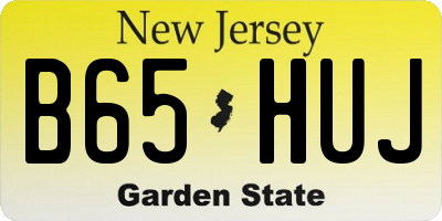NJ license plate B65HUJ