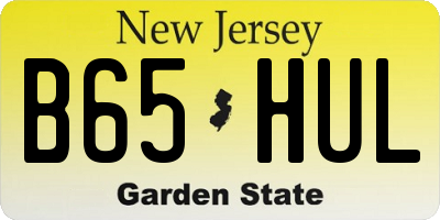 NJ license plate B65HUL